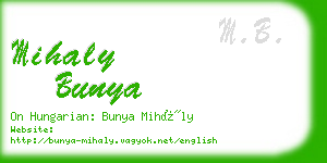 mihaly bunya business card